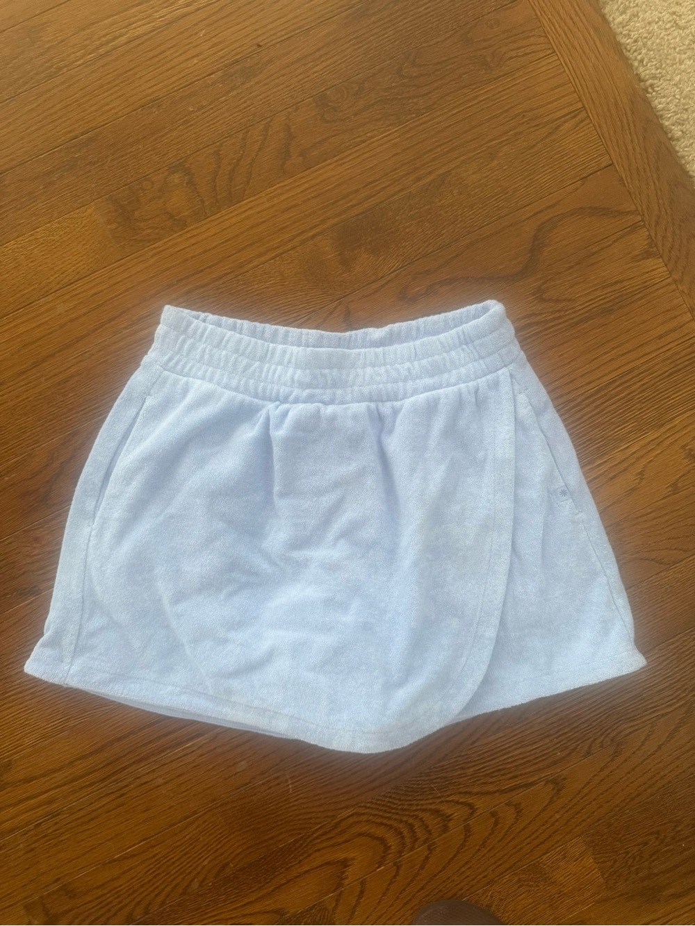 Athleta Girl size 12 Light Blue Kids Terry Skort - Soft Elastic Waist